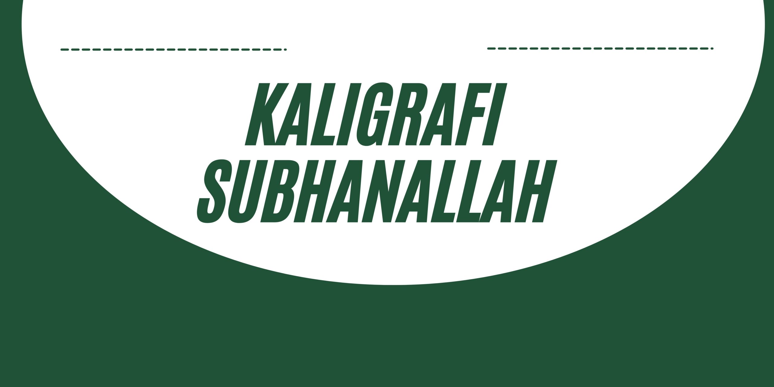 Kaligrafi Subhanallah
